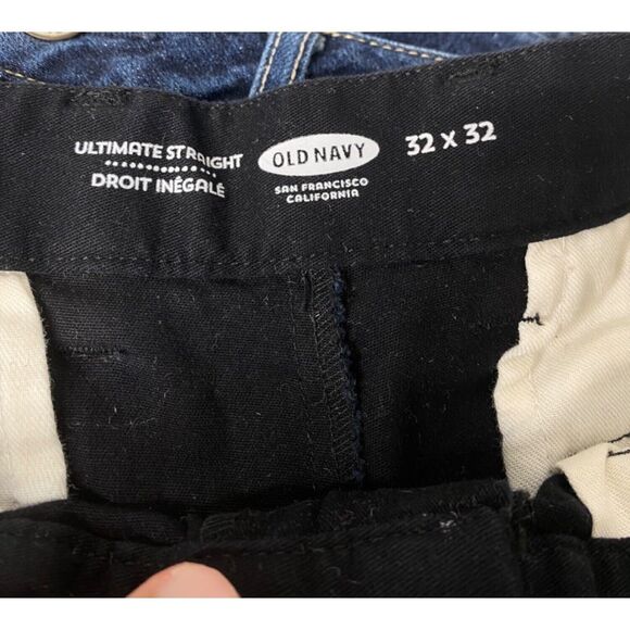 Old Navy Men's Ultimate Straight Leg Pants Black Pockets Mid-Rise Size 32 X 32 - Picture 6 of 6
